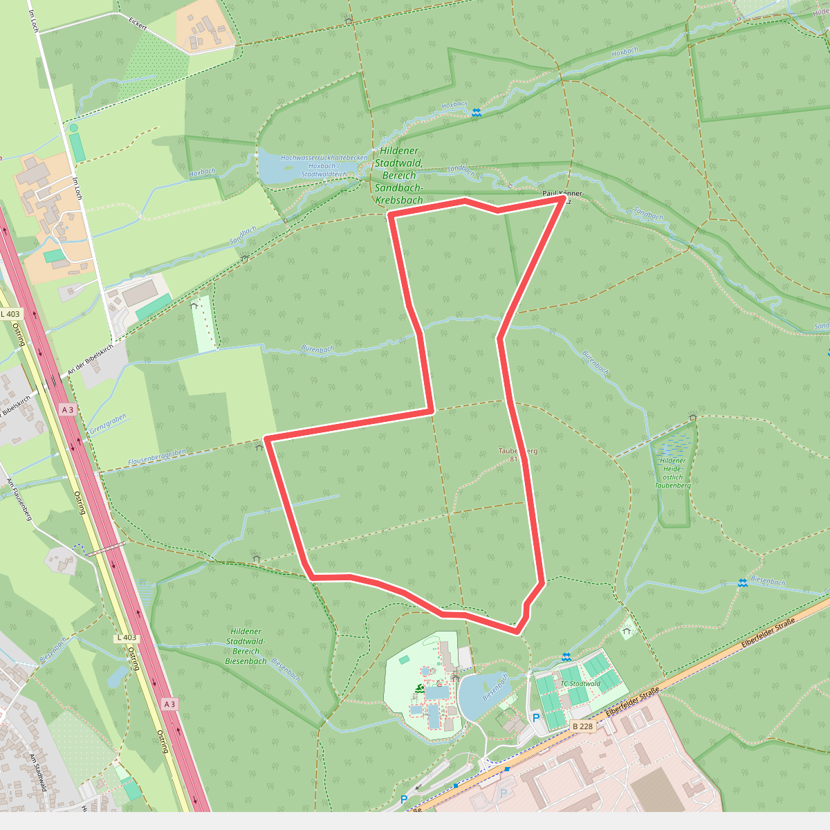 Laufstrecke Schnecke (Hildener Stadtwald)