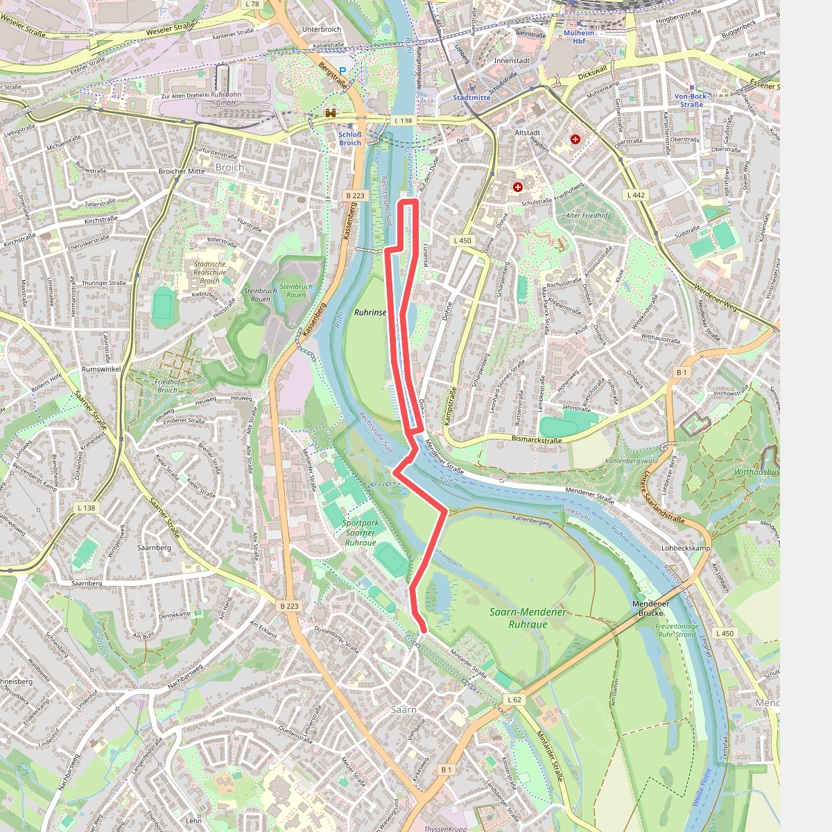 Mülheim Wasserbf Rundweg A8