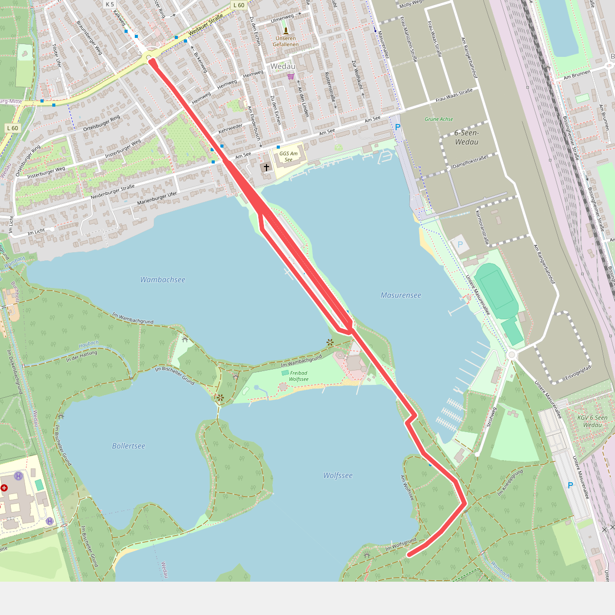 Wedau Rundweg Dreieck
