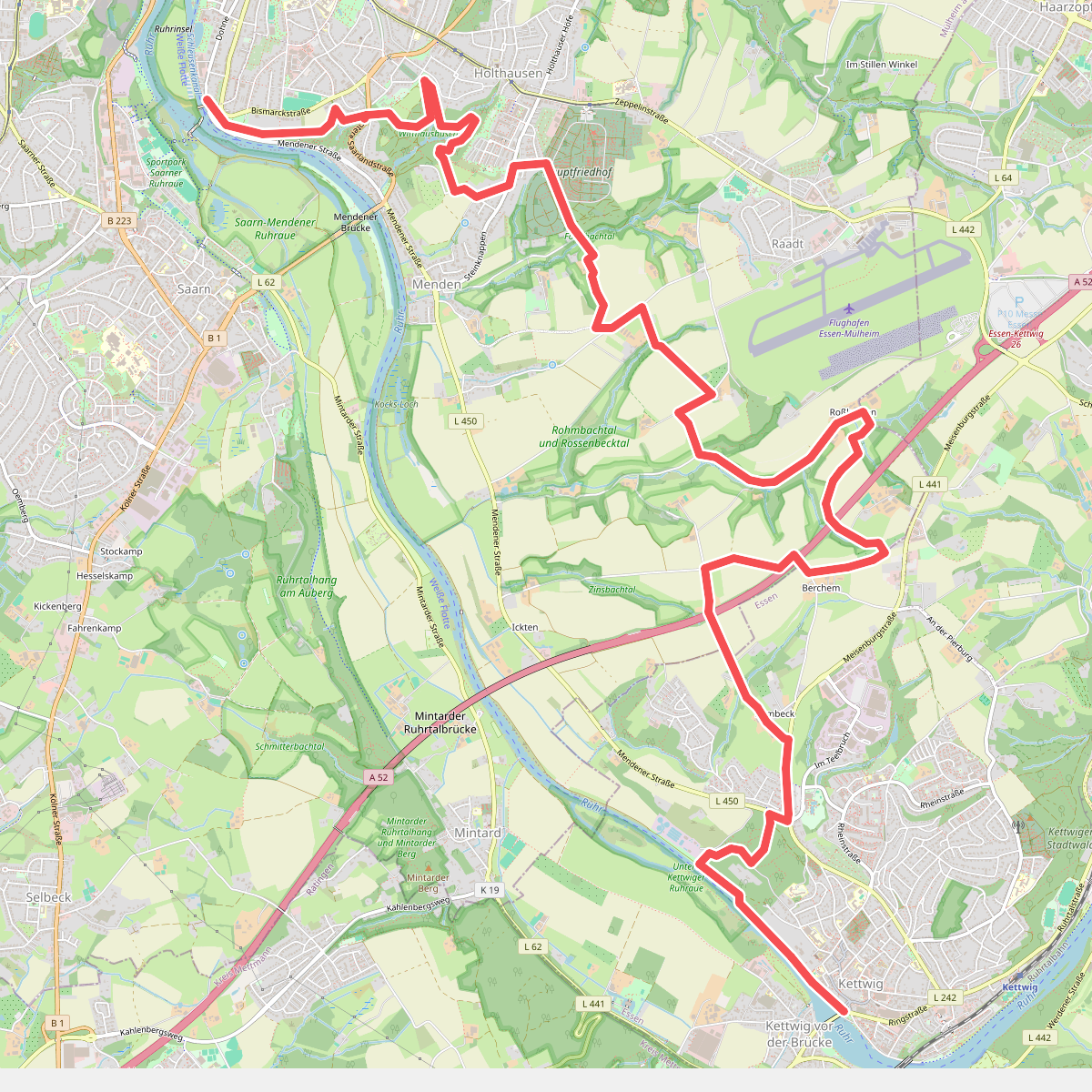 Dreiecksweg Kettwig - Mülheim