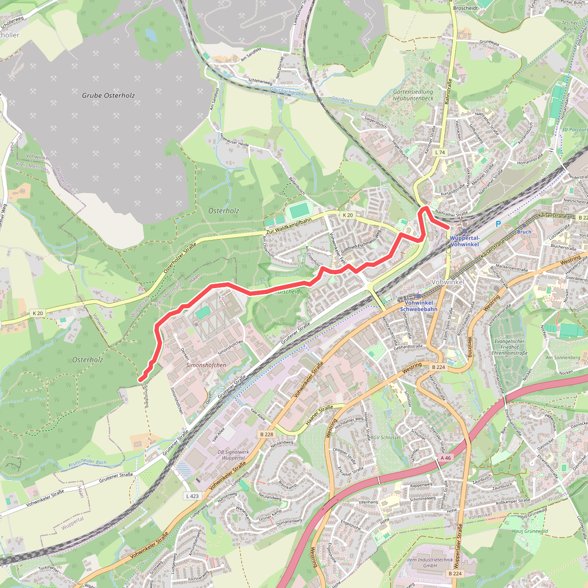 Bergischer Weg Zuweg Vohwinkel