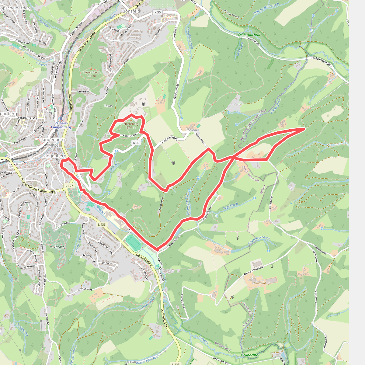 Entdeckerschleife Senderberg und Kletterwald