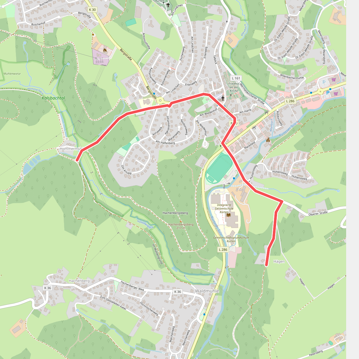 [<4a] Wanderweg 4a des KEV