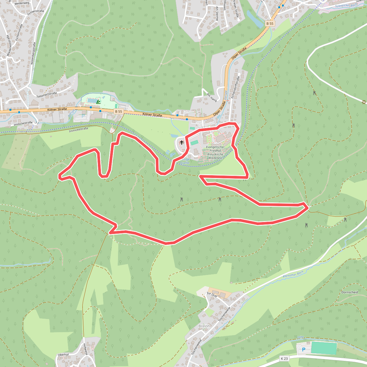 Bergneustadt Rundweg A1 (Bonte Kerk)