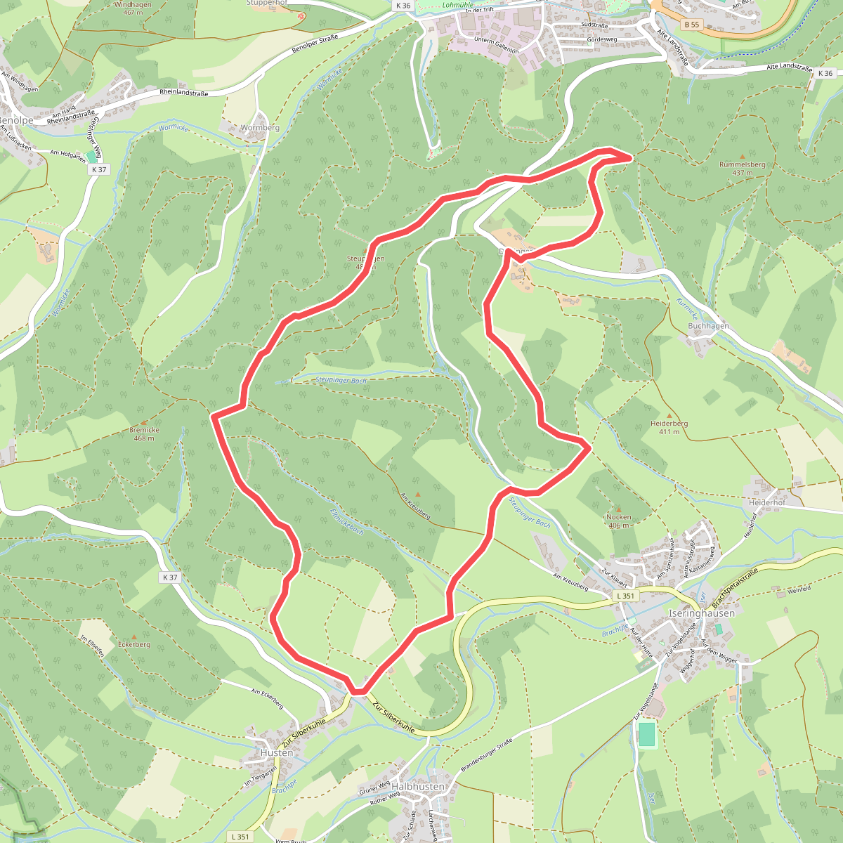 Drolshagen Rundweg A8 (Brudertreue)