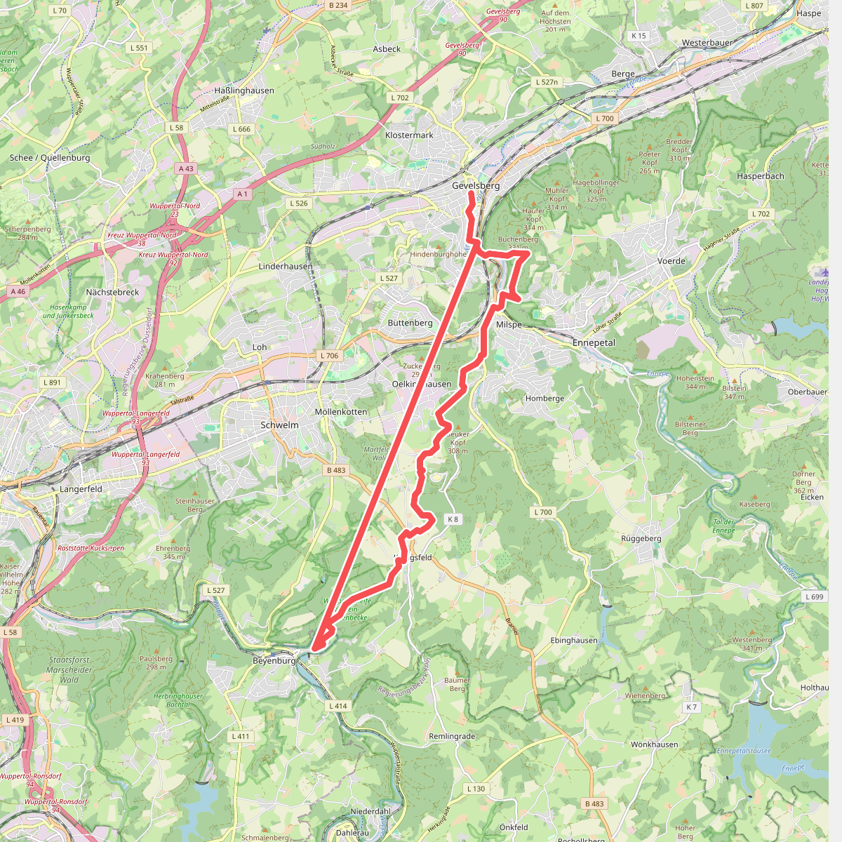 <3> Gevelsberg - Wuppertal-Beyenburg