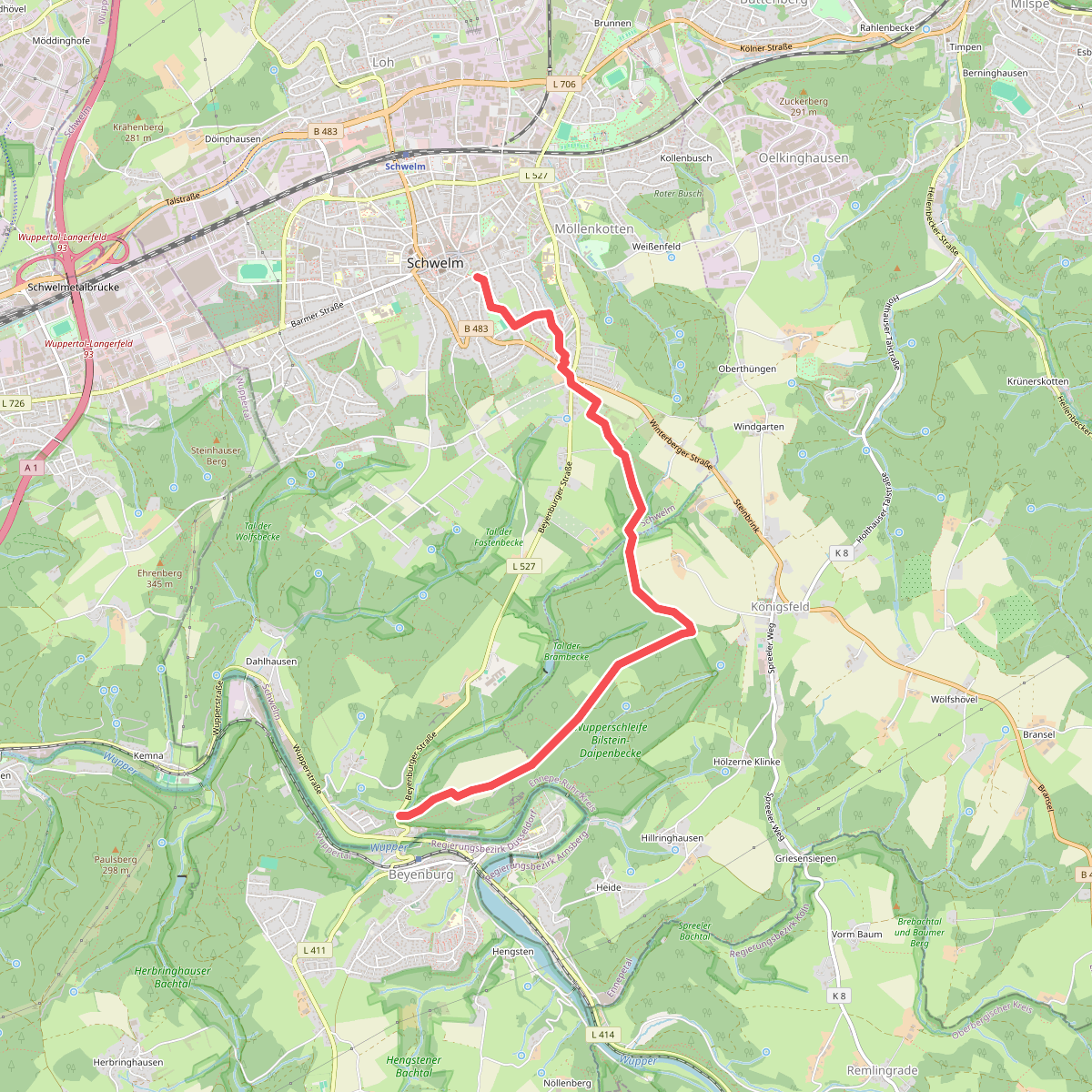 [Dreieck] Beyenburg - Schwelm