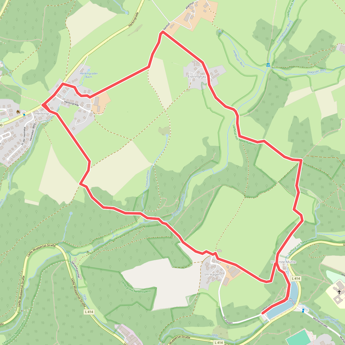 Uelfebad Rundweg A4