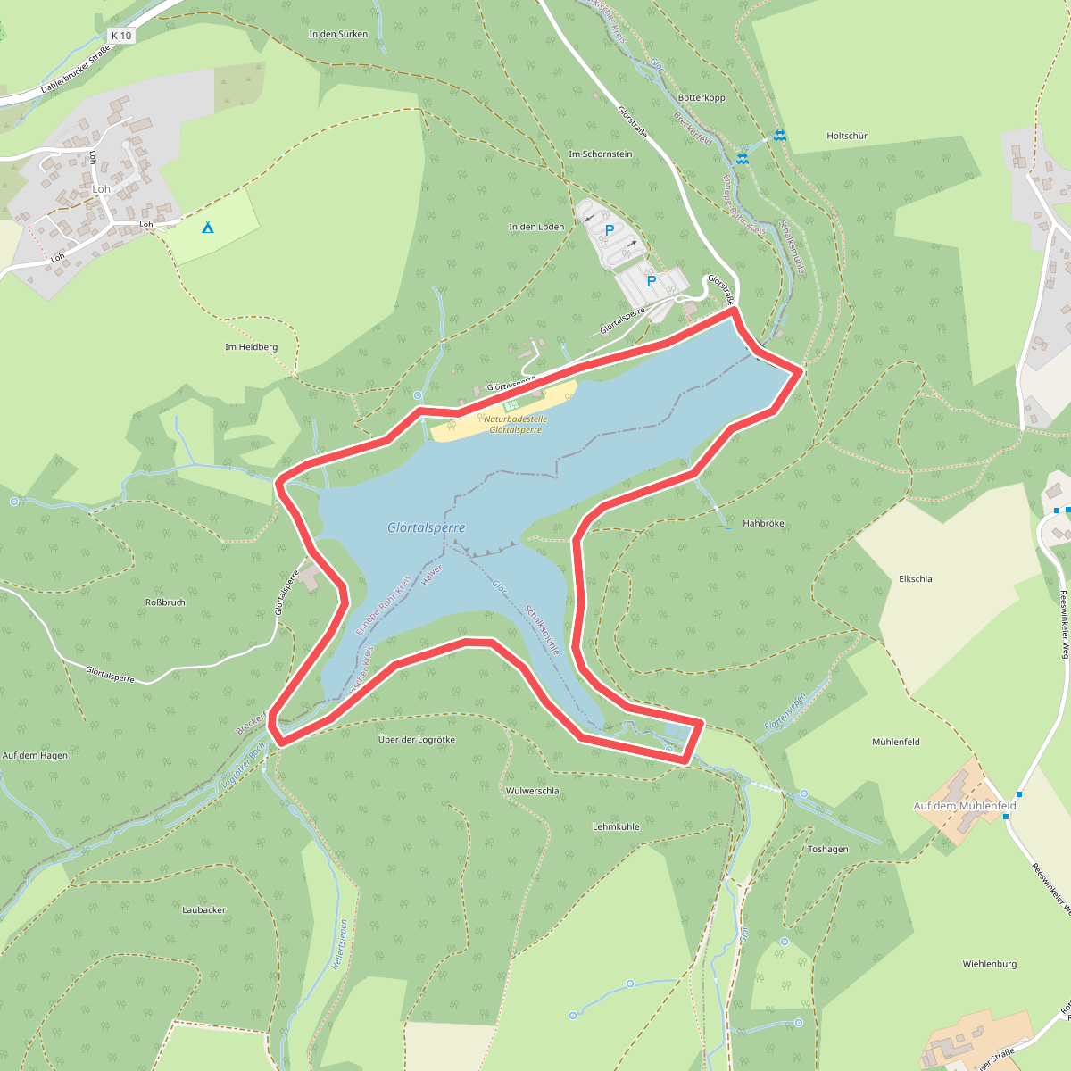 Glörtalsperre Rundweg A1