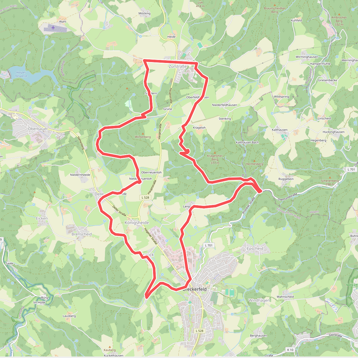 Rundwanderweg Breckerfeld (nach Zurstraße) A8