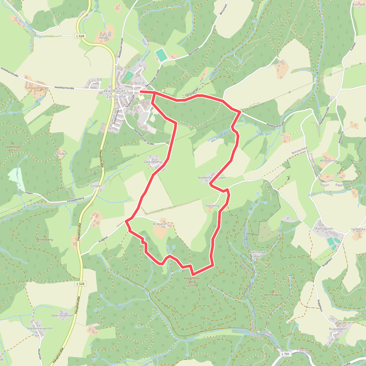 Rundwanderweg Zurstrasse - Niederfeldhausen