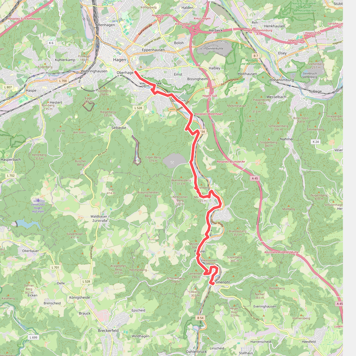 Volme-Hang-Weg (Wolfsangel)