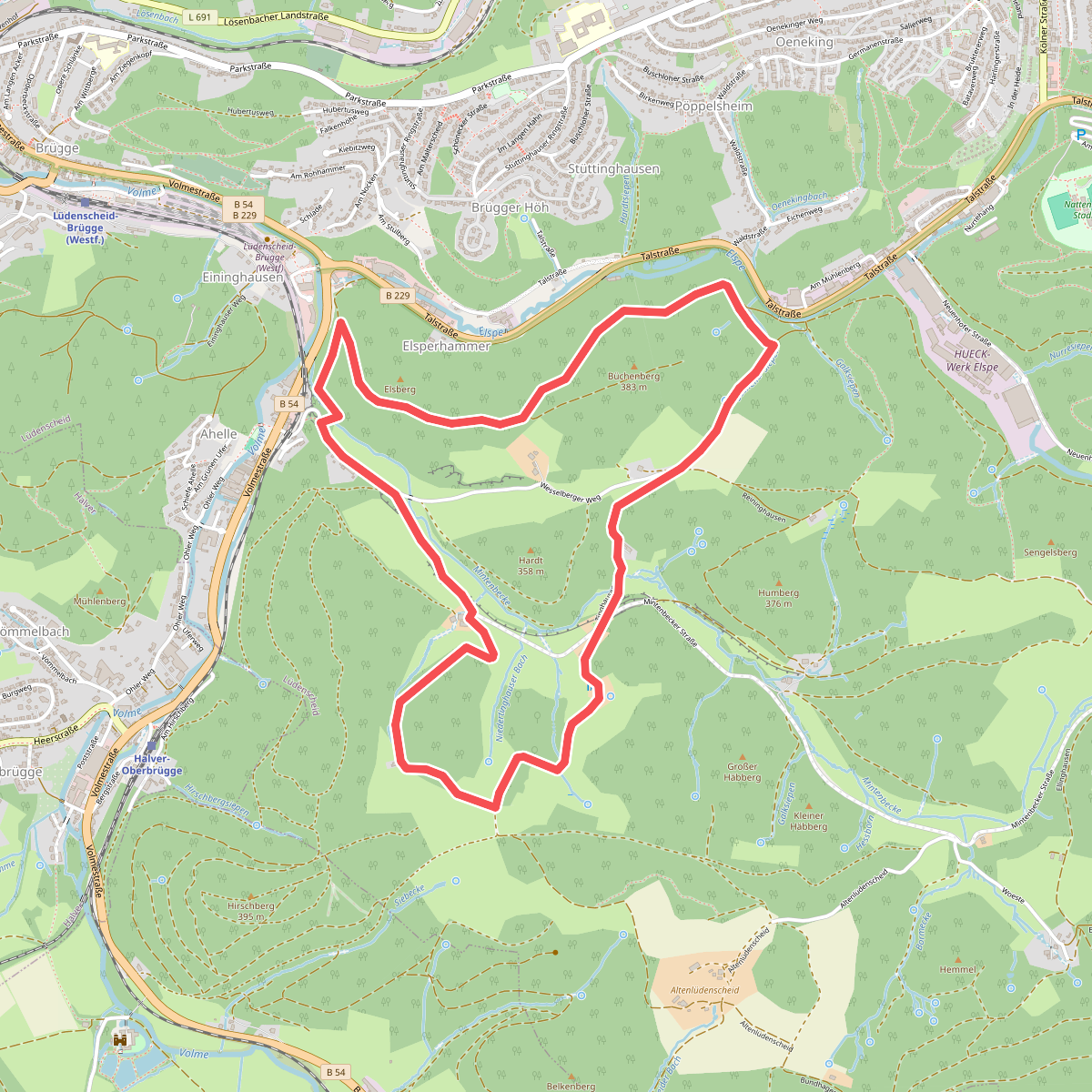 [A1] Rundweg Ahelle - Büchenberg