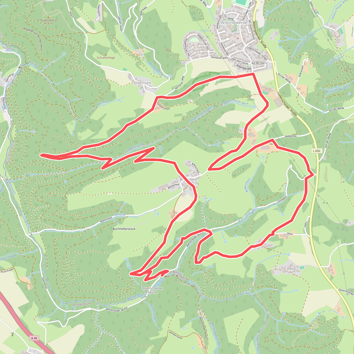 [B2] Rundweg Brenscheider Mühle - Wiblingwerde