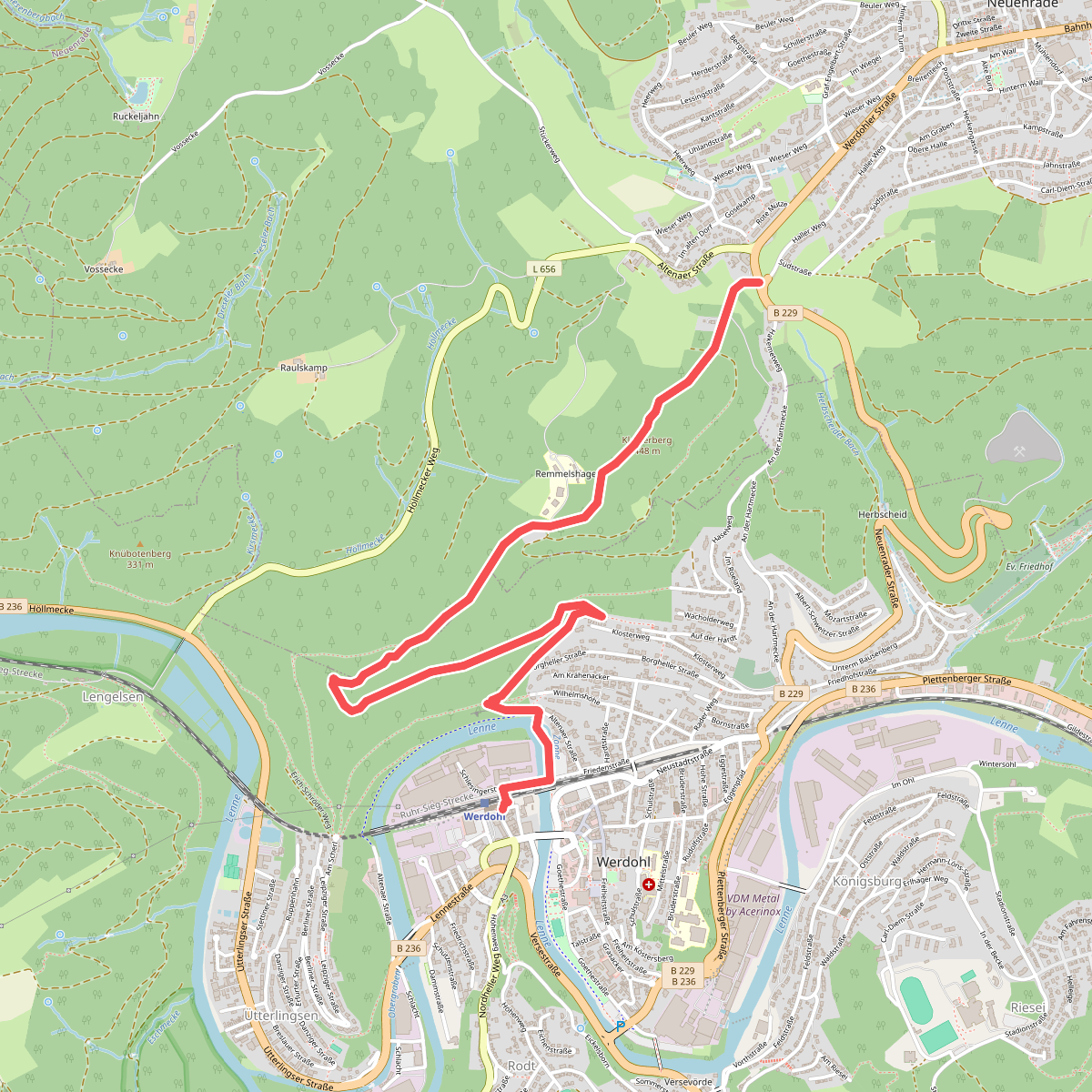 Höhenflug Zugang Werdohl Bf - Neuenrade Wilhelmshöhe