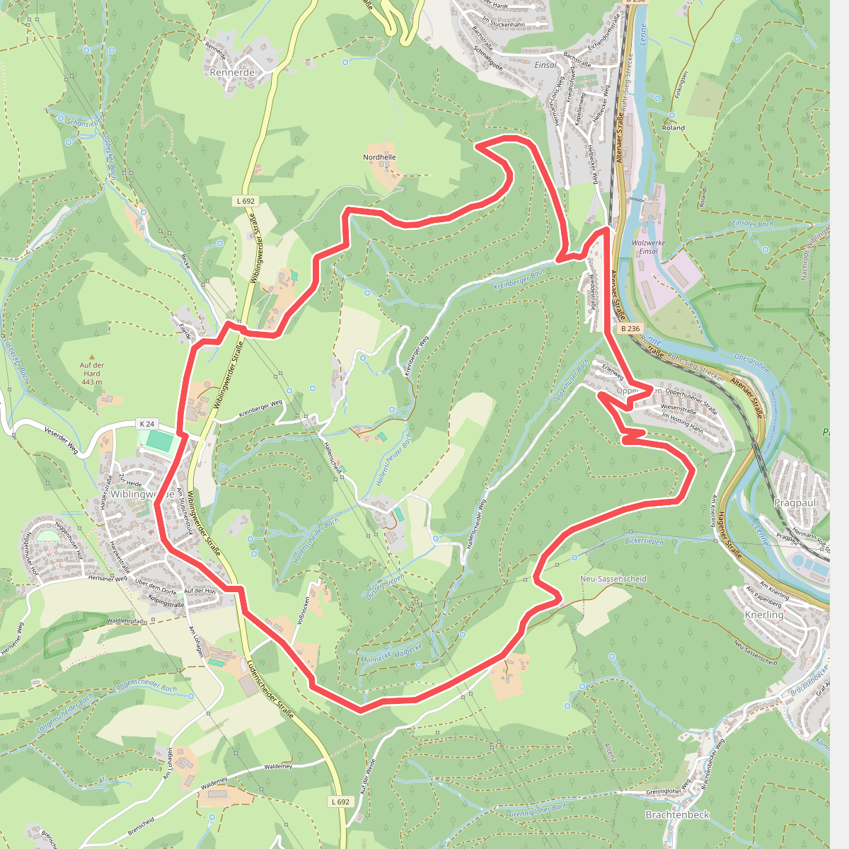 [W1] Rundweg Wiblingwerde - Opperhusen