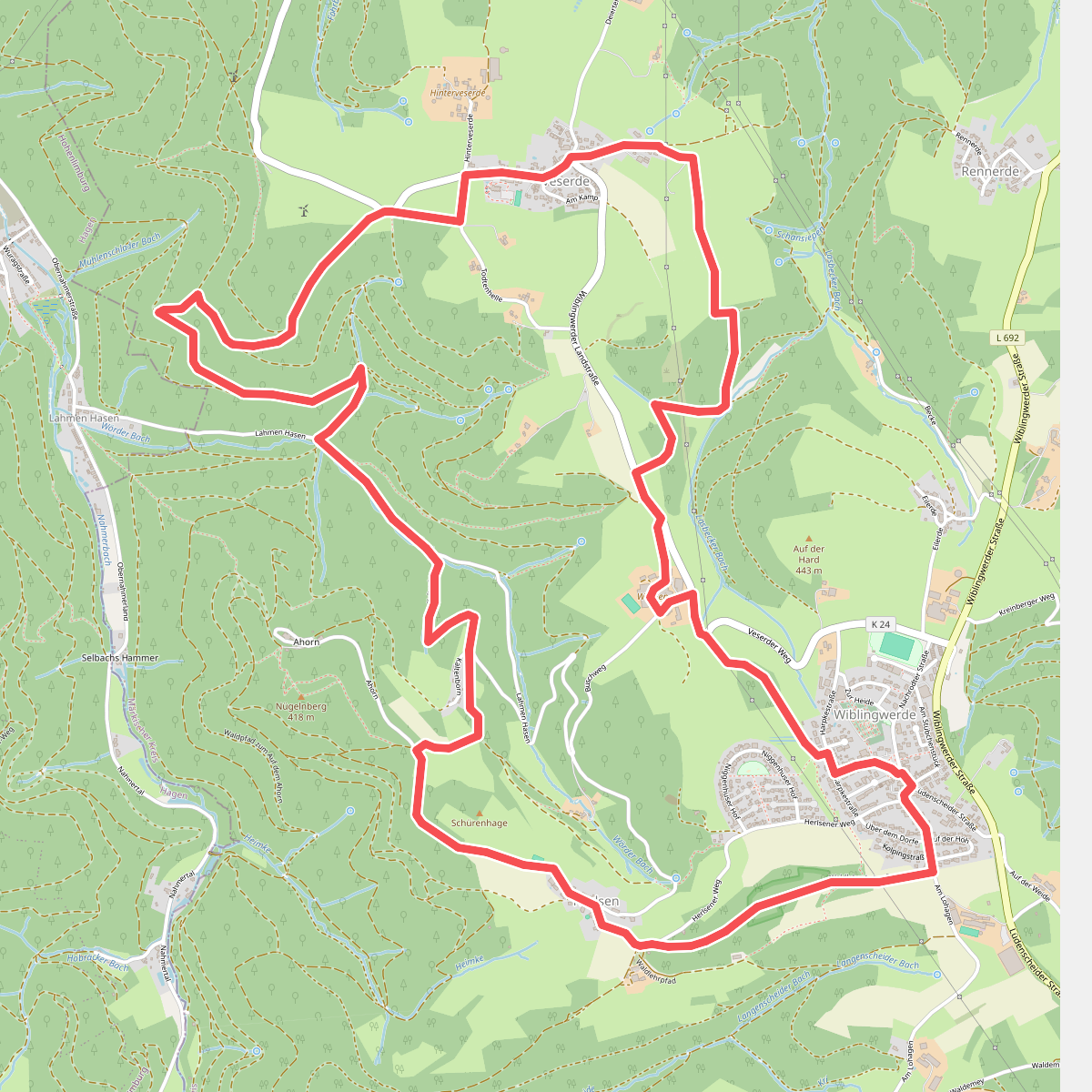 [W3] Rundweg Wiblingwerde - Veserde
