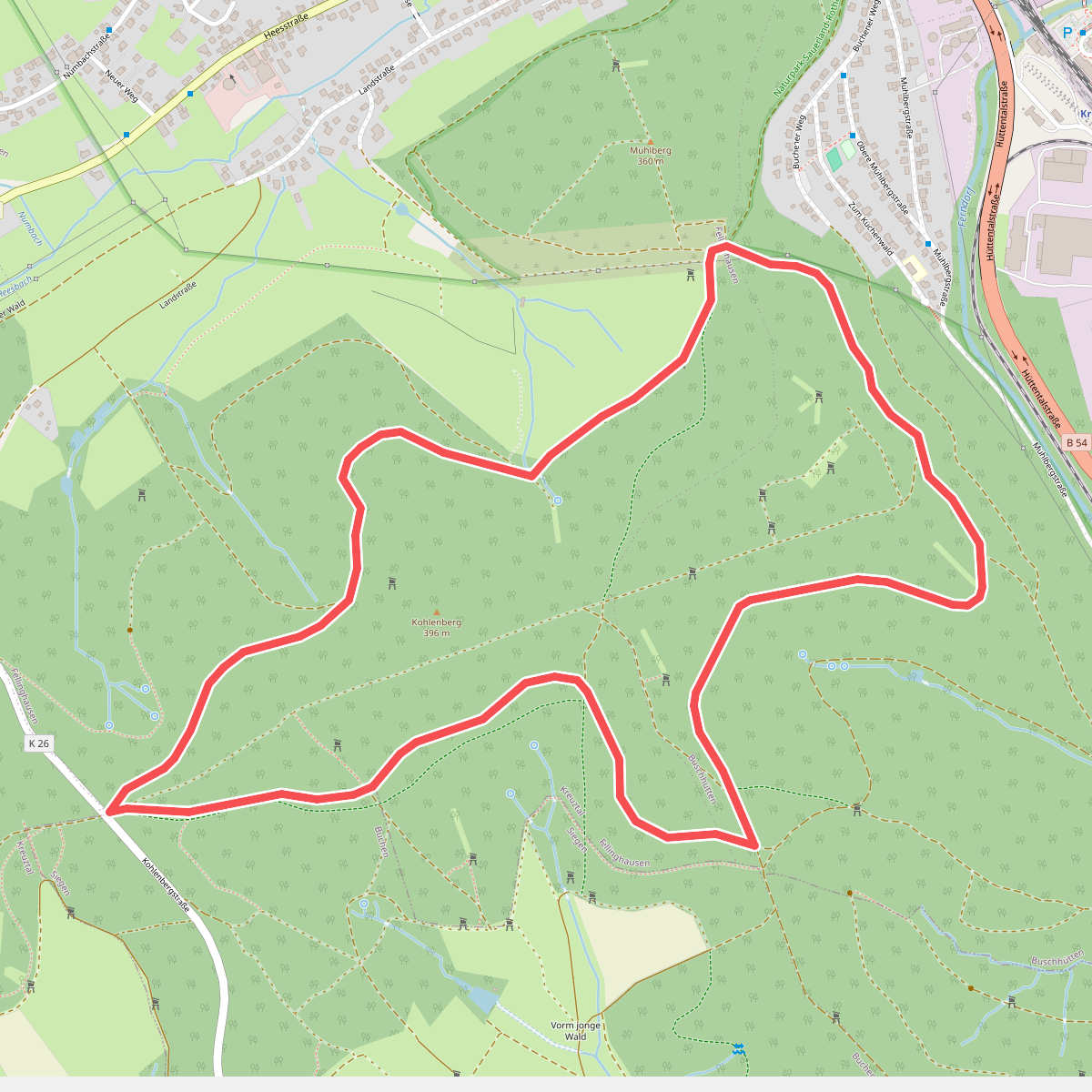 Bismarckeiche Rundweg A2 (Um den Kohlenberg)