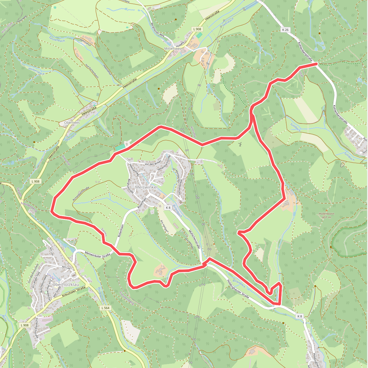 Bismarckeiche Rundweg A4 (Rund um Meiswinkel)
