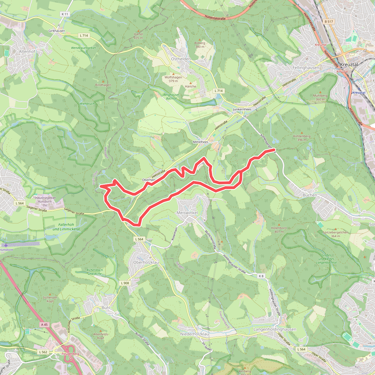 Bismarckeiche Rundweg A5 (Zur Heesquelle)