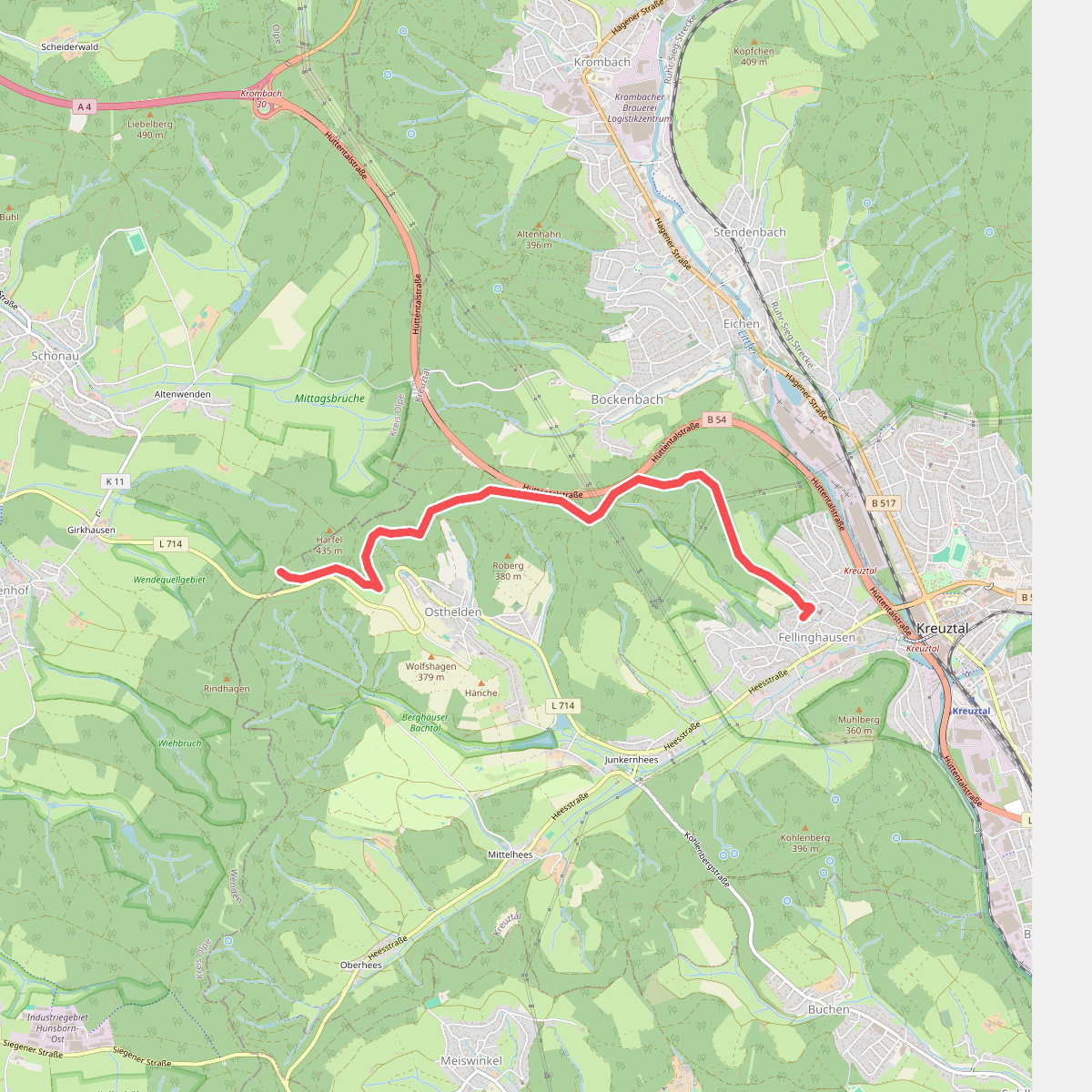 Winkel Kreuztal nach X24