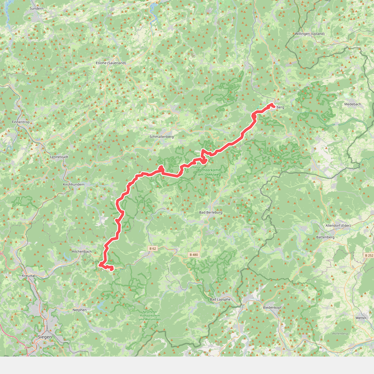 Nord Süd Trail, Abschnitt Winterberg - Lützel