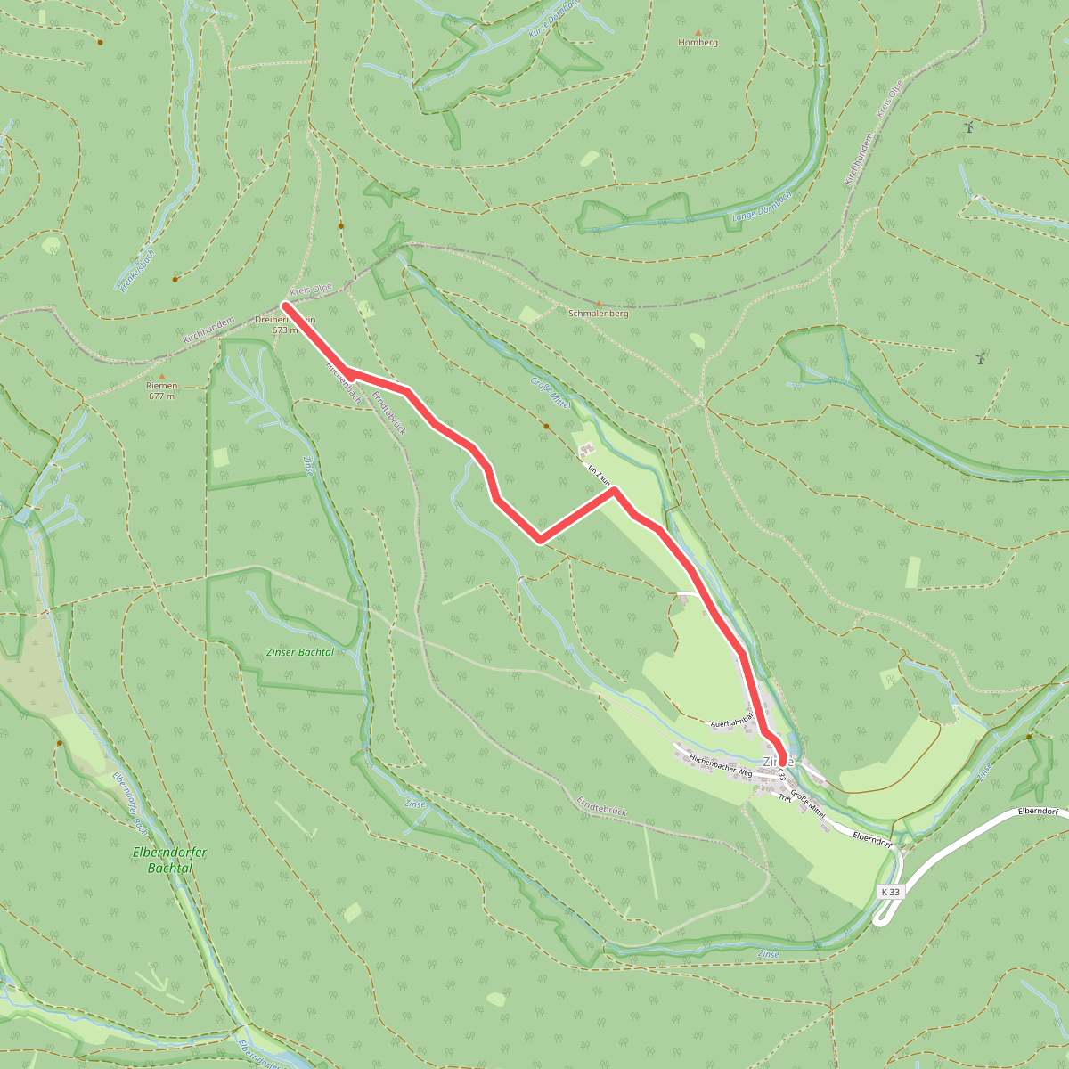 Rothaarsteig Zugang Zinse