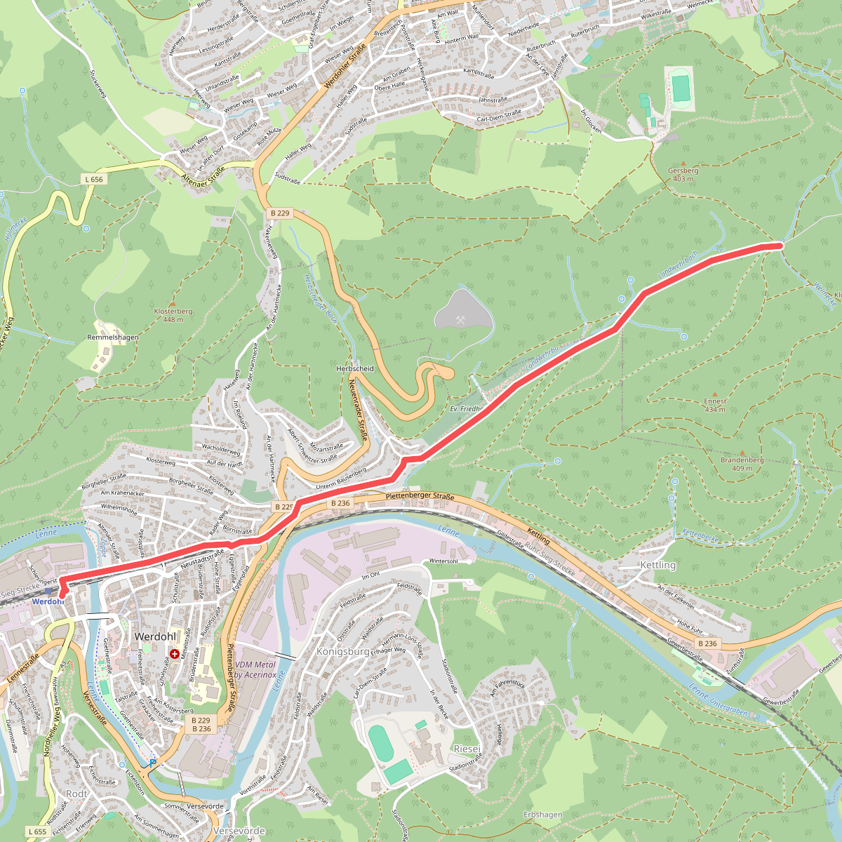Höhenflug Zugang Werdohl Bf - Hexentanzplatz