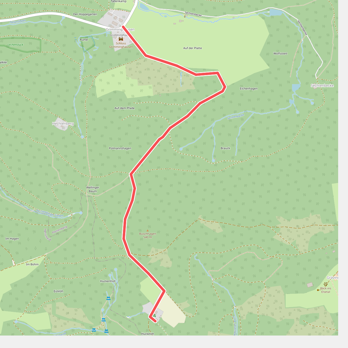 Hüttenweg Grimminghausen - Wiehardt
