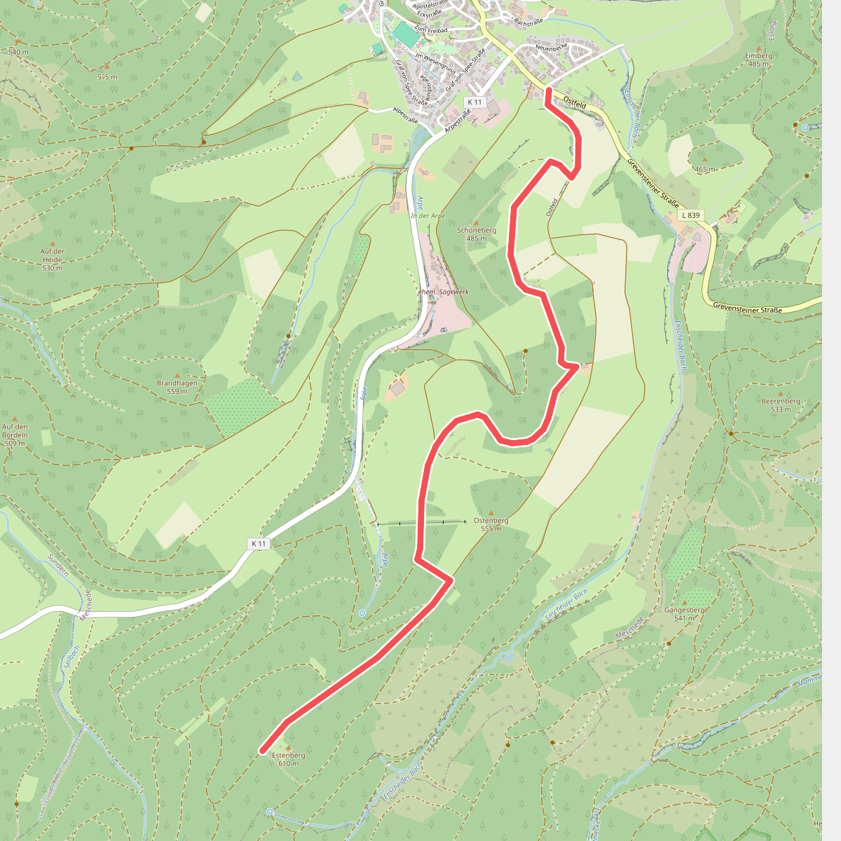 Höhenflug - Zugang Grevenstein