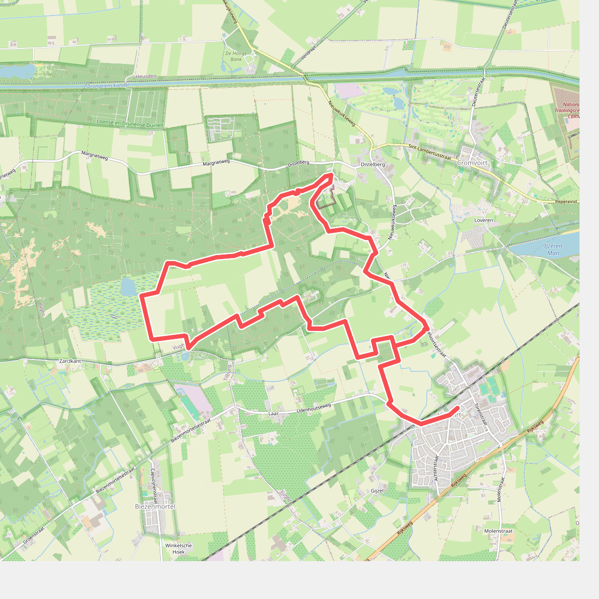 Van Gogh NP wandelroute Helvoirt