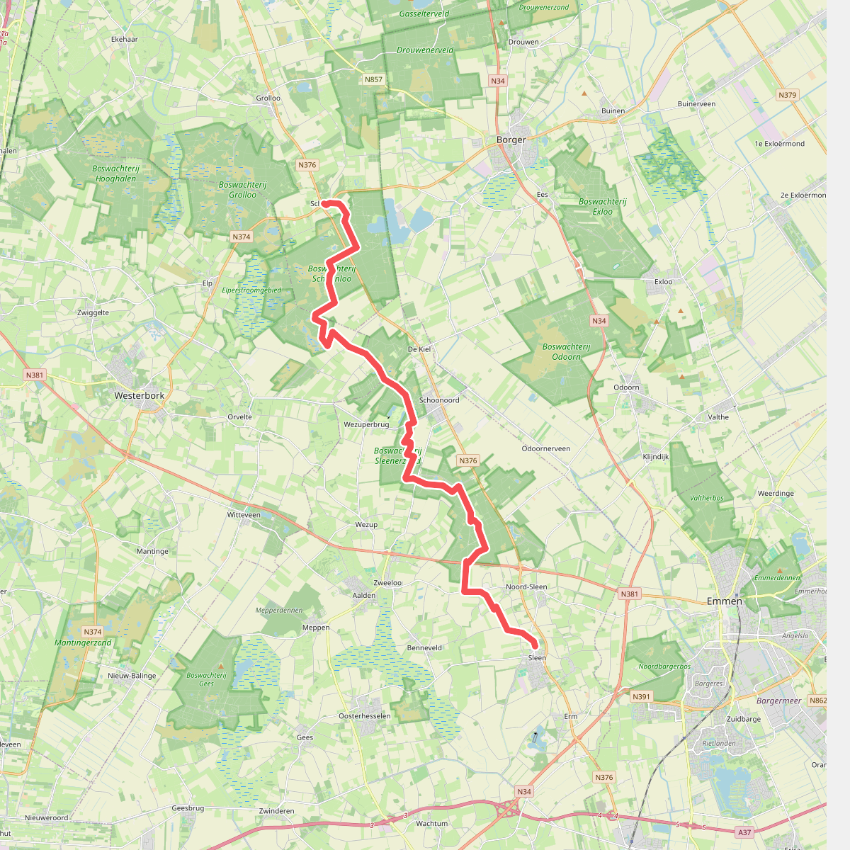 Schoonloo - Sleen · Pieterpad etappe 6