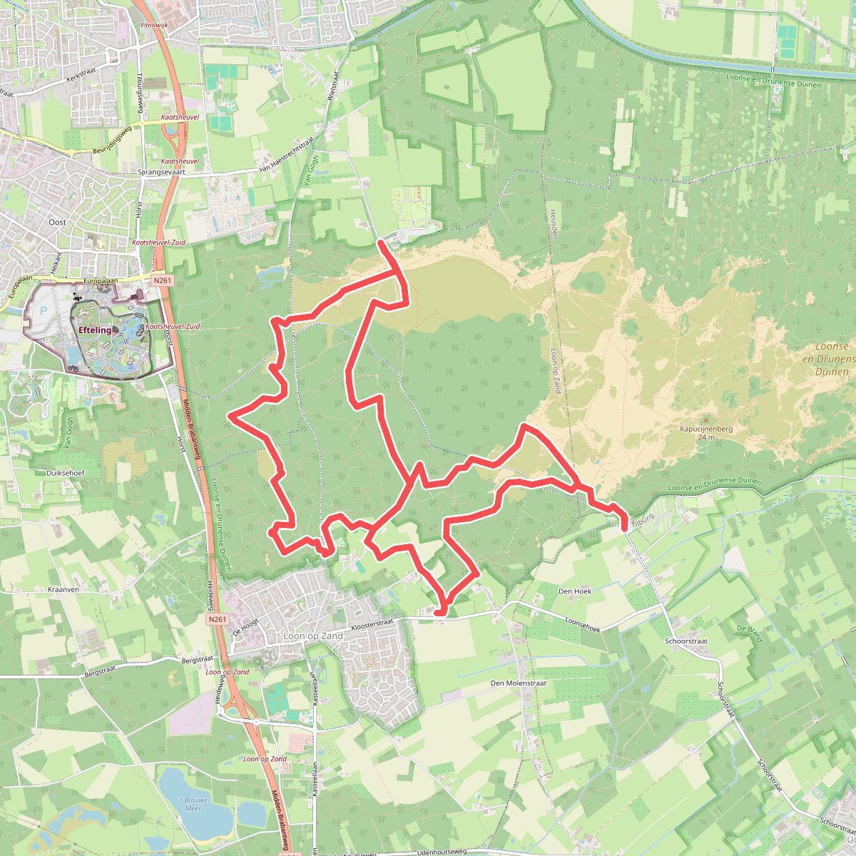 TOP Natuur wandelroute De Loonse en Drunense Duinen