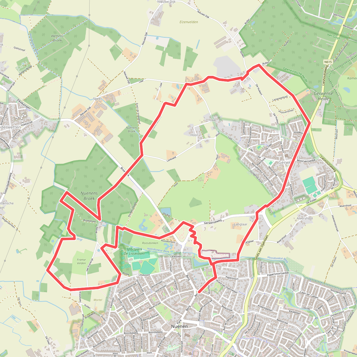 Van Gogh NP wandelroute Nuenen