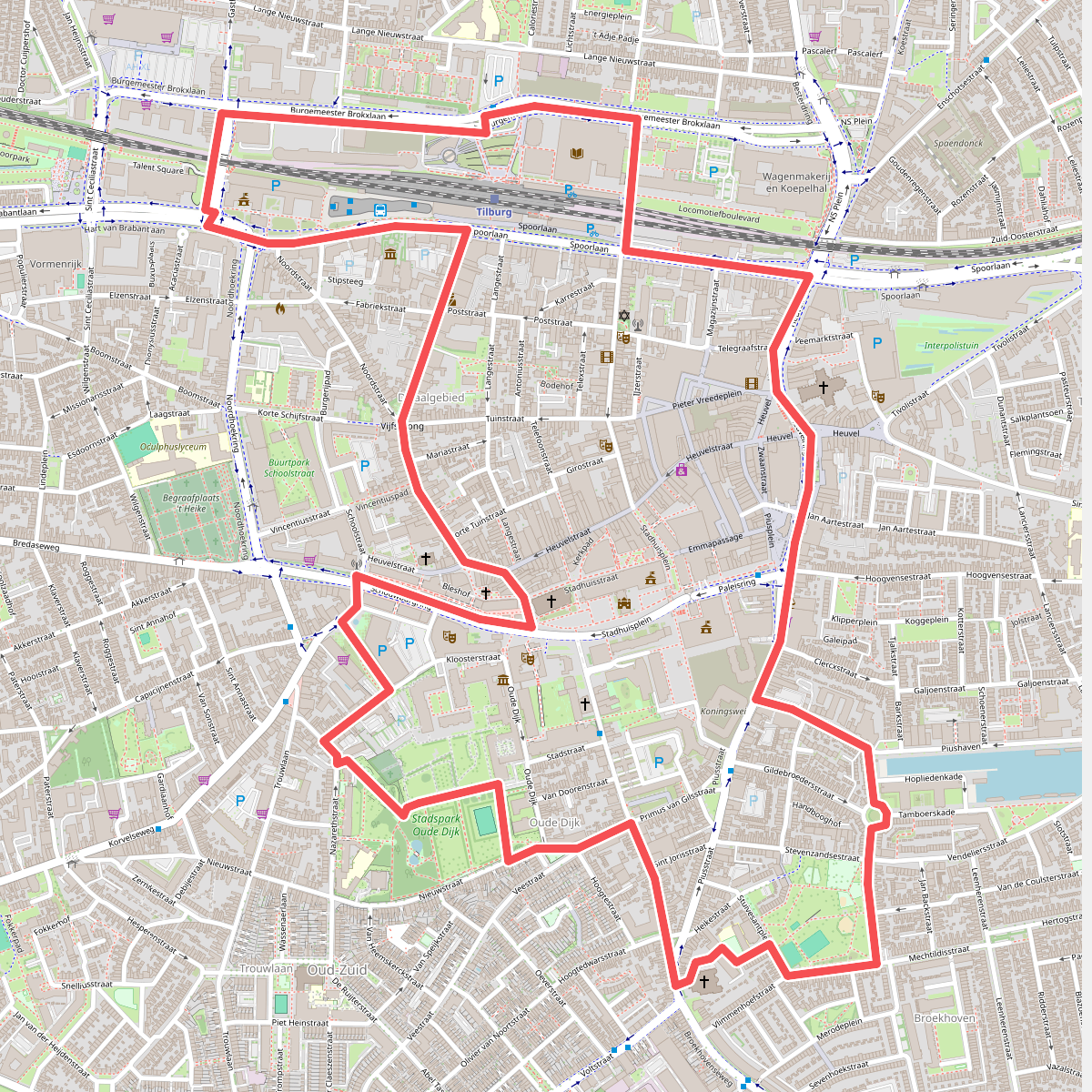 Urban wandelroute Tilburg