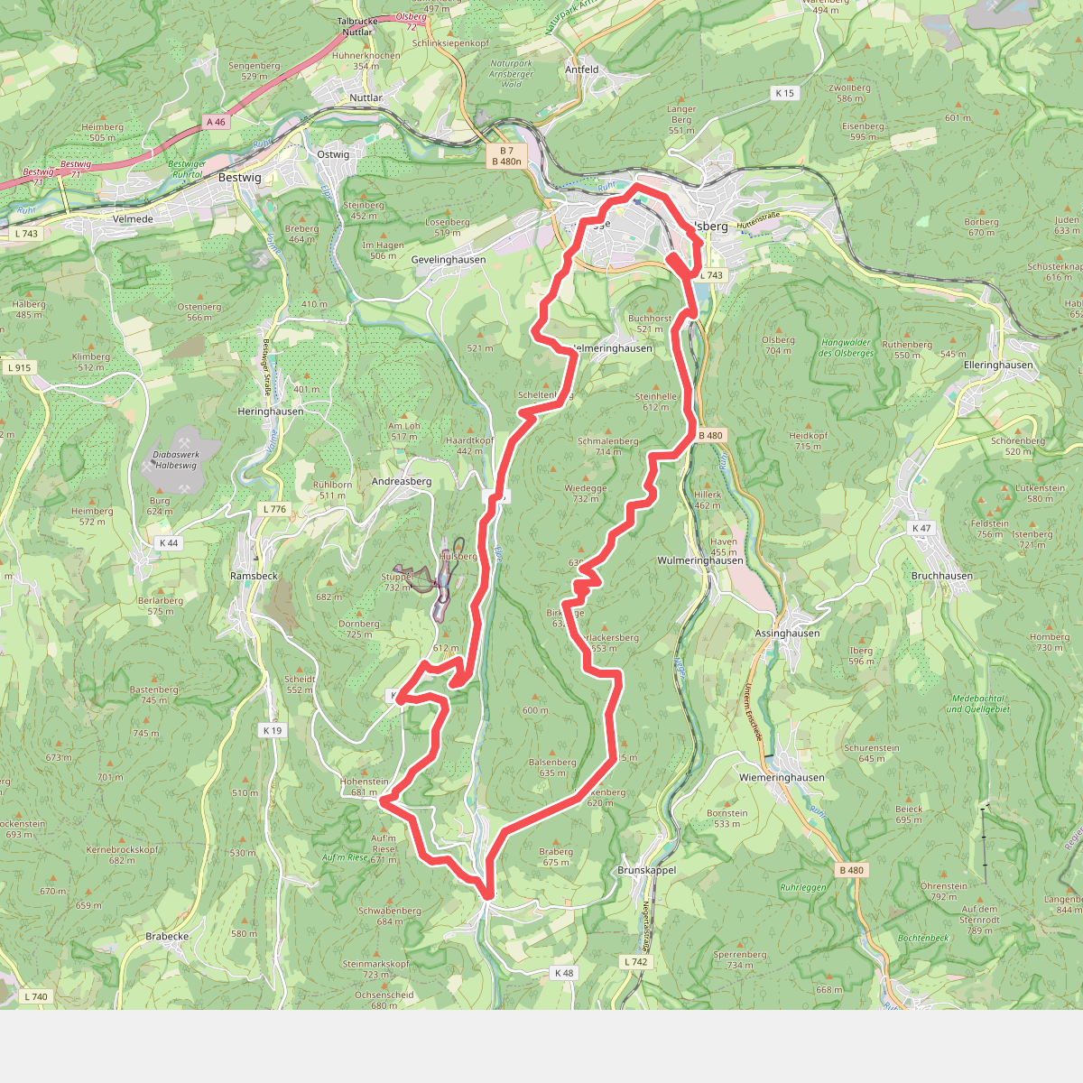 Bezirksrundweg Olsberg