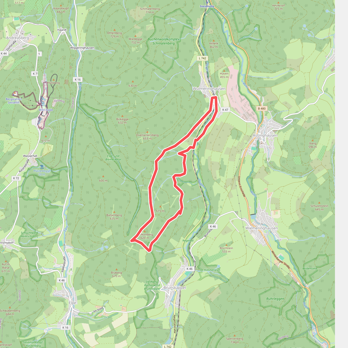 Wulmeringhausen Ziegenberg-Rundweg W4