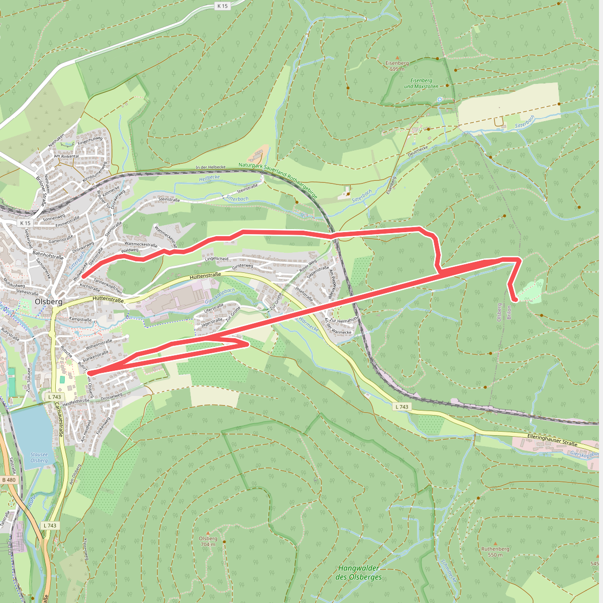 [◇2] Bezirksrundweg ◇2 bei Olsberg