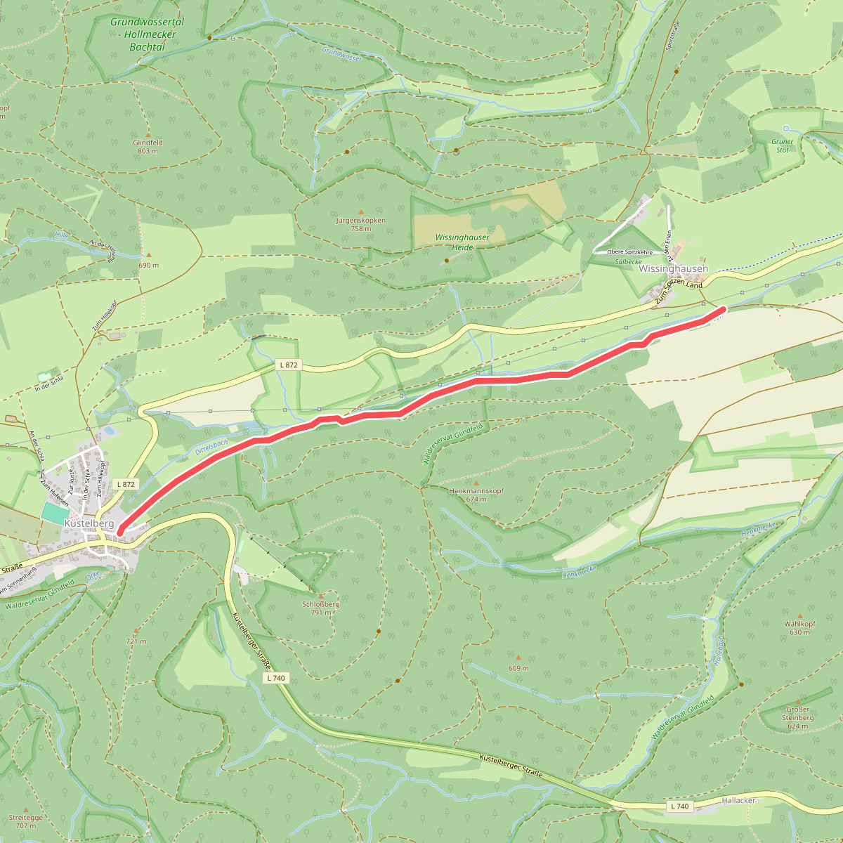 Höhenflug Verbindungsweg Küstelberg - Oberschledorn