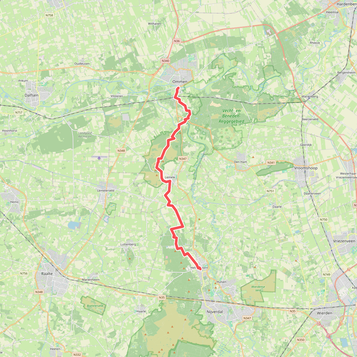 Ommen - Hellendoorn · Pieterpad etappe 10