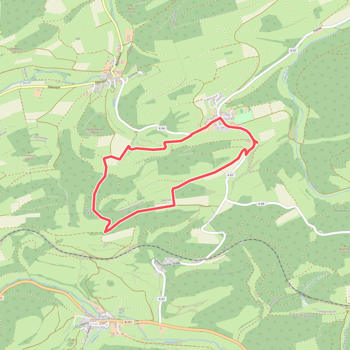 Rundwanderweg Schweinsbühl 2 Alte Eiche-Winterscheid
