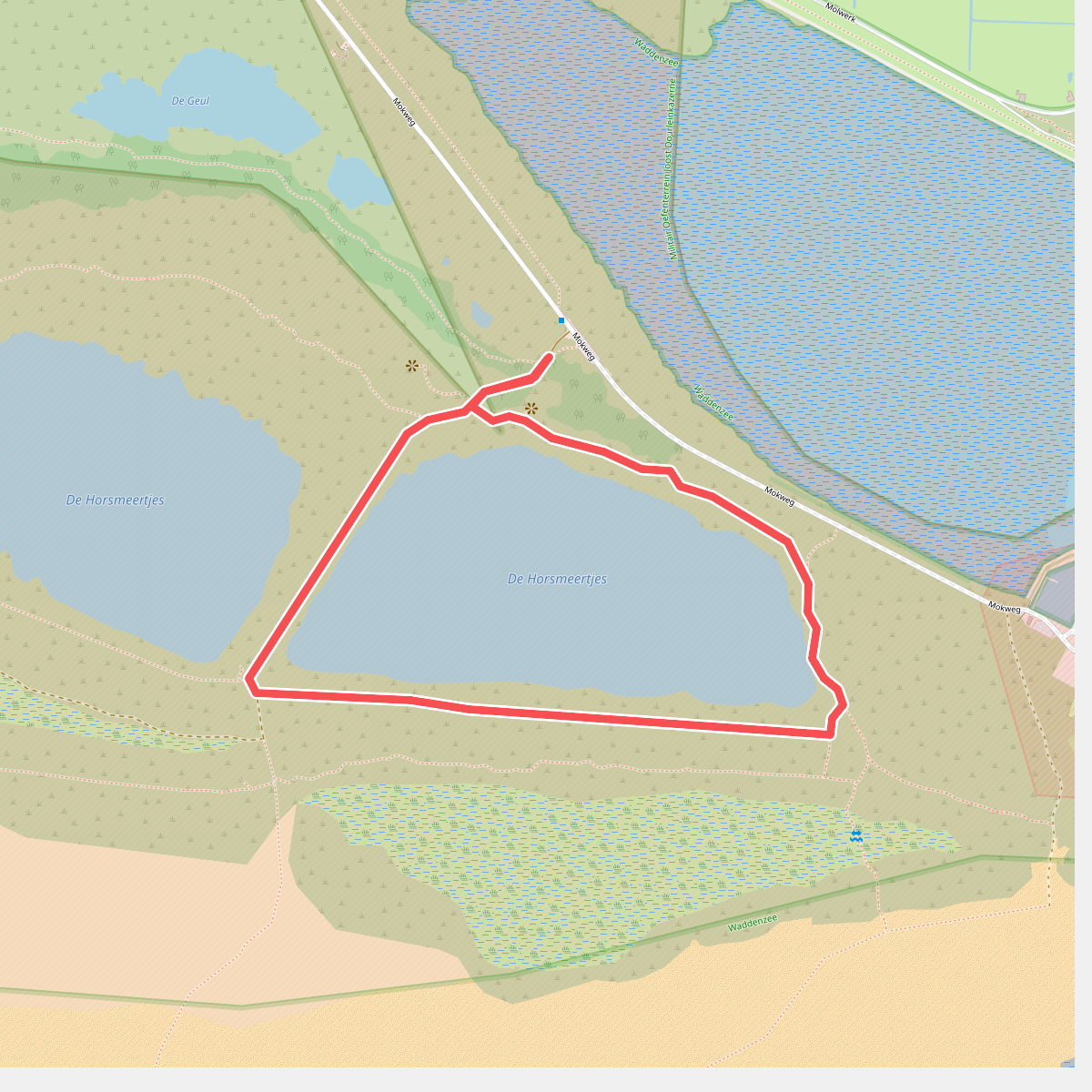 Waterralpad (rood)