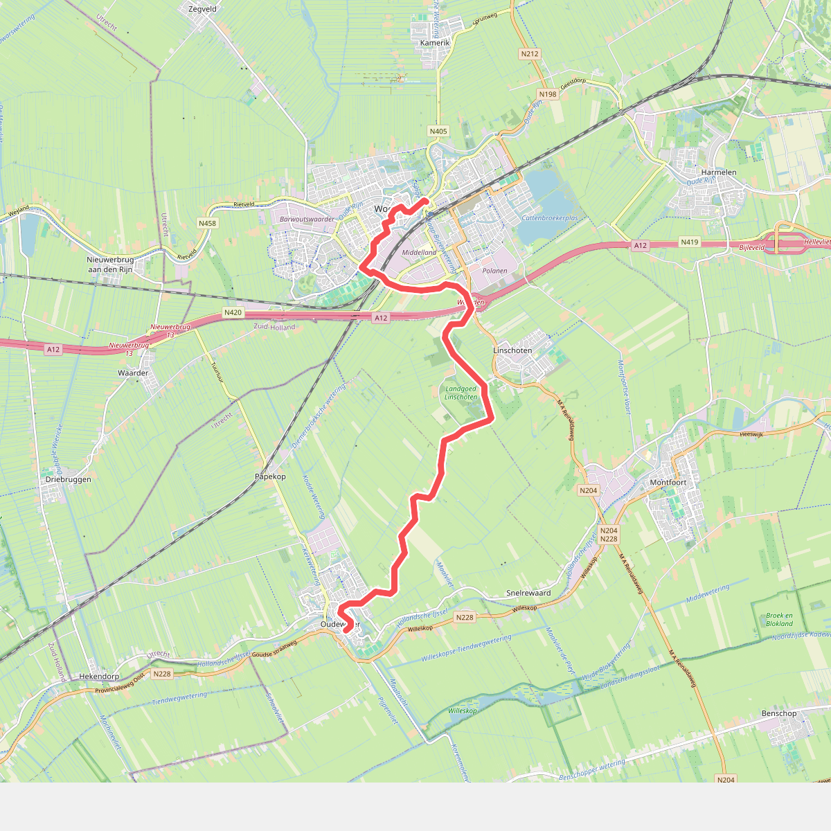 Woerden station - Oudewater · Floris V-pad etappe 5