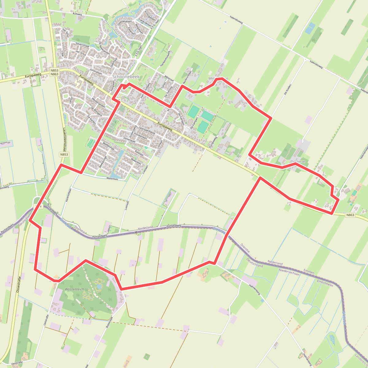 Rondje Schoonebeek, Oostersebos en Wilmsbrug