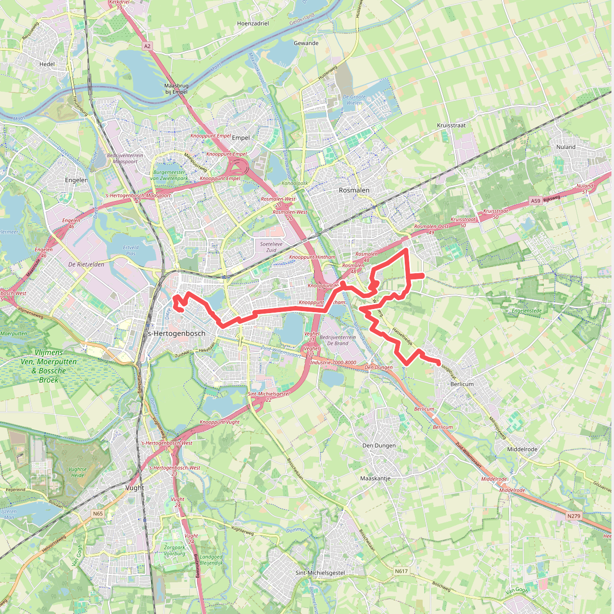 Berlicum - Den Bosch (Etappe 13 - Langs de Brabantse Aa)
