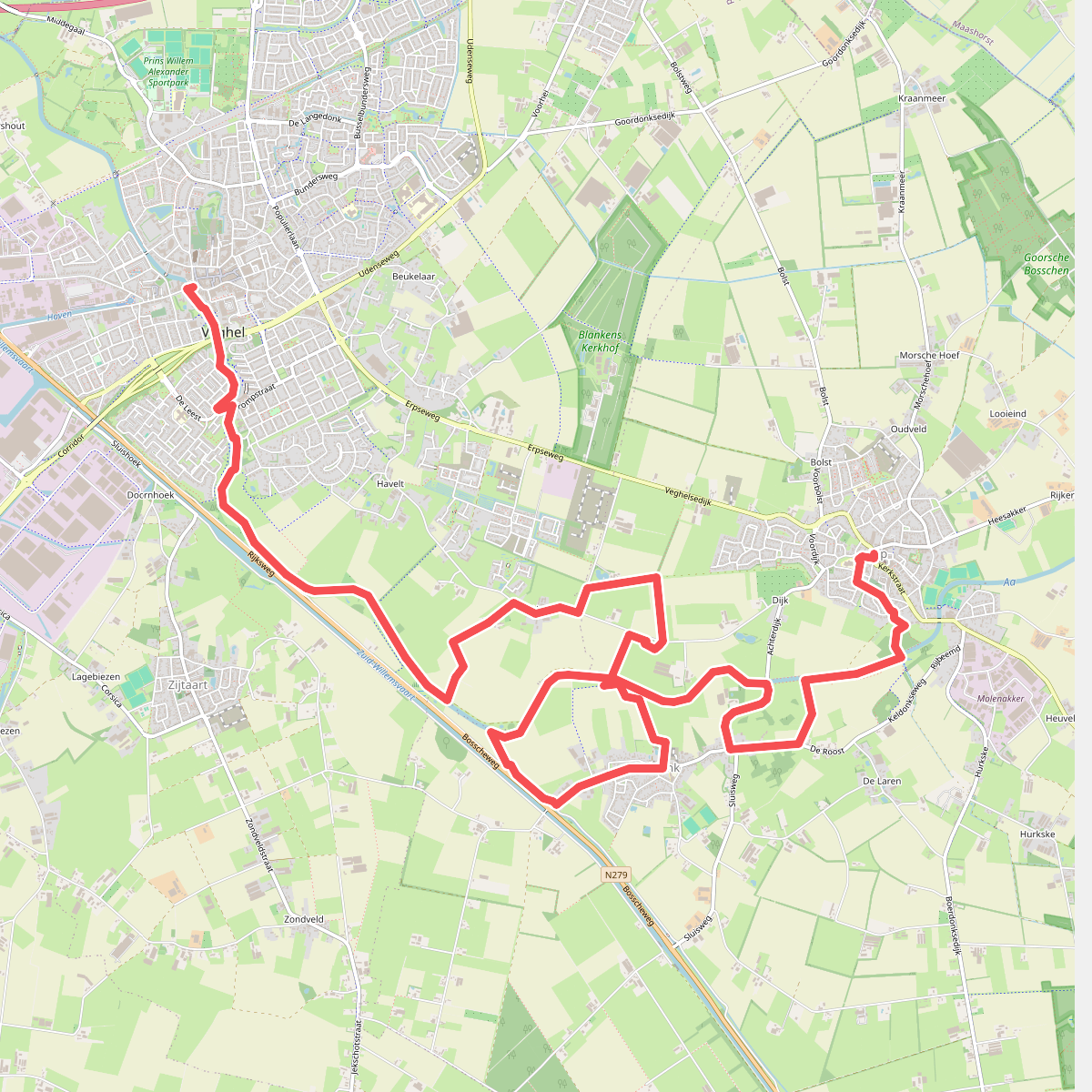Erp - Veghel (Etappe 10 -Langs de Brabantse Aa)