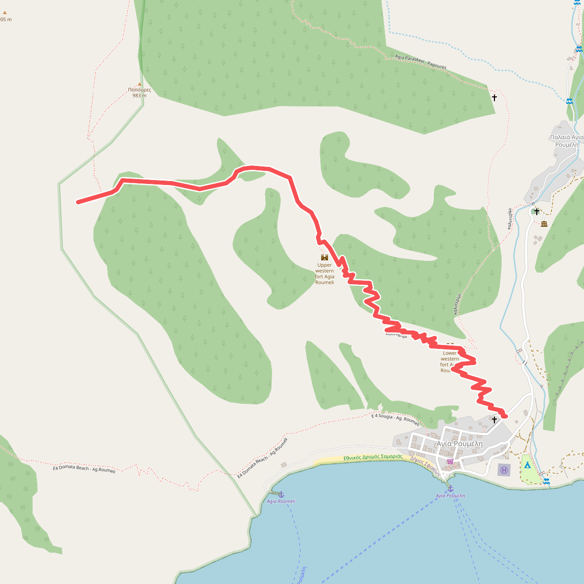 Western forts of Agia Roumeli