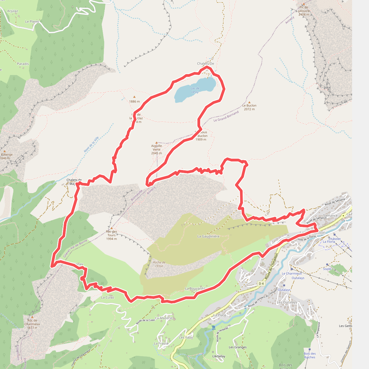 Tour du Roc des Tours et Lac de Lessy