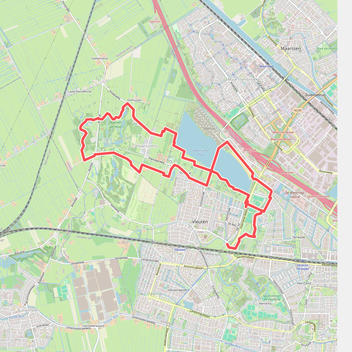 Wandelroute groen, groener, groenst, Haarrijnse Plas