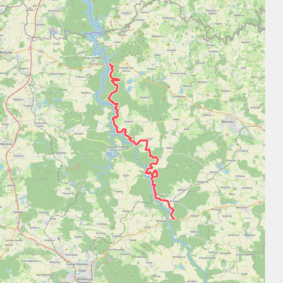 [Č] Žďákovský most - Zvíkovský most